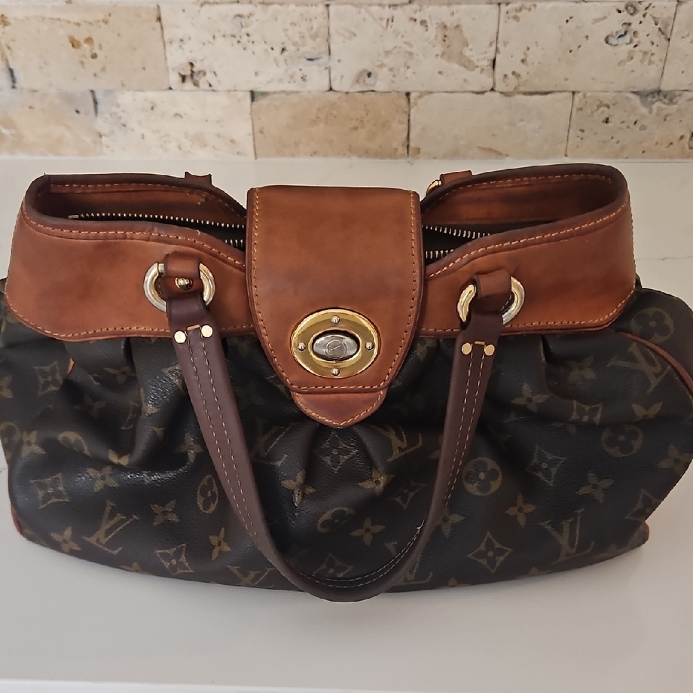 Luxury Brown and Black Designer Handbag